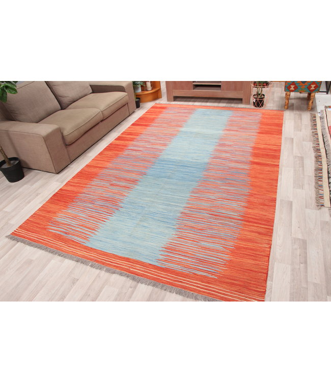 162x101cm  Handgeweven modern Kelim Tapijt Wol