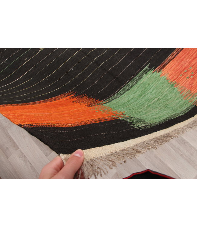 206x155cm Handmade Afghan modern Kilim Area Rug Wool Carpet