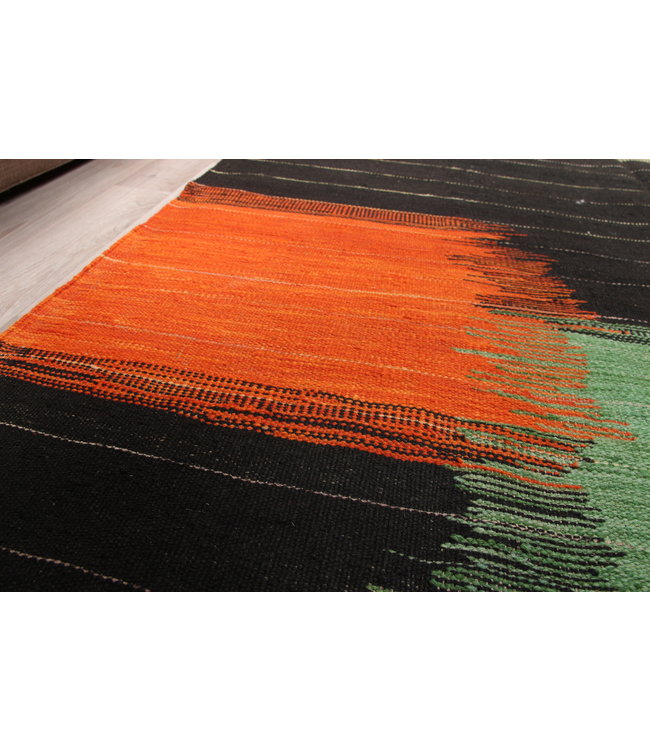 206x155cm Handgemacht modern Wolle Kelim Teppich