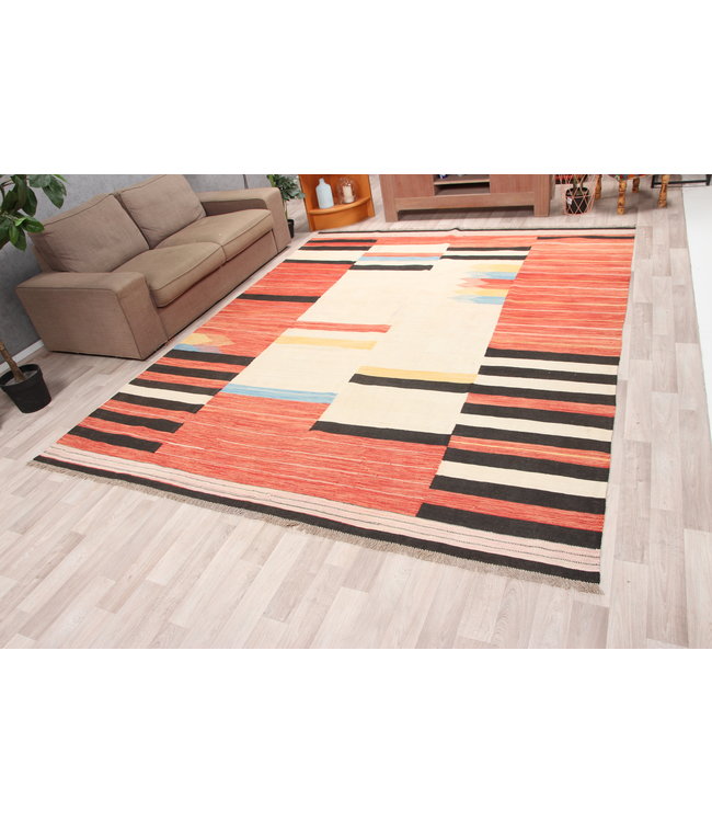 309x253cm Handgemacht modern Wolle Kelim Teppich