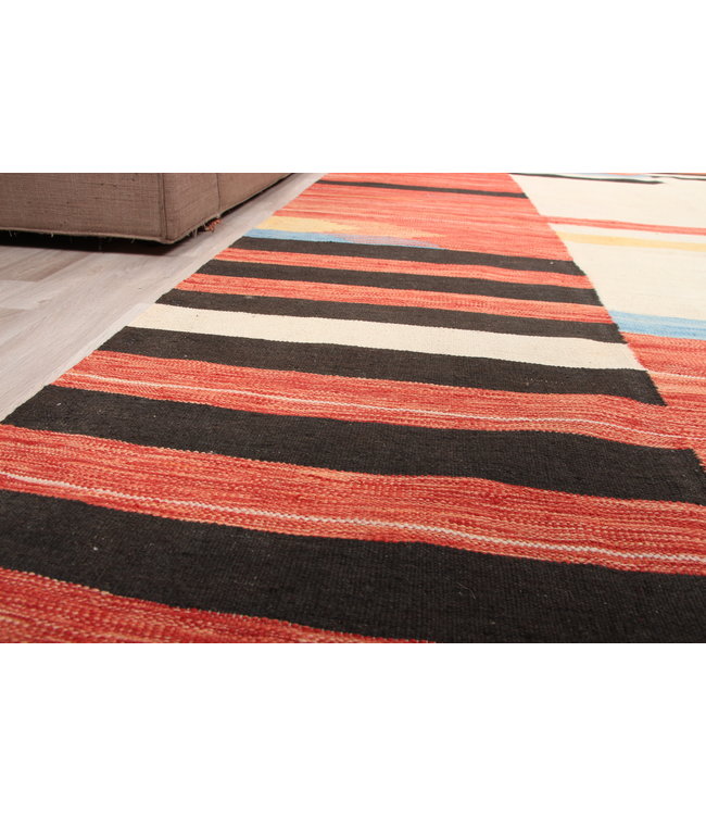 309x253cm Handmade Afghan modern Kilim Area Rug Wool Carpet