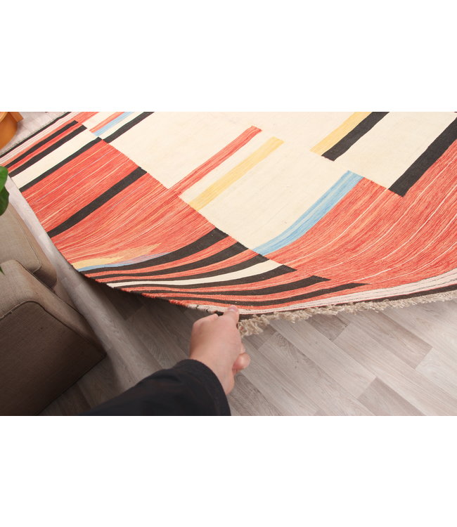 309x253cm Handgemacht modern Wolle Kelim Teppich