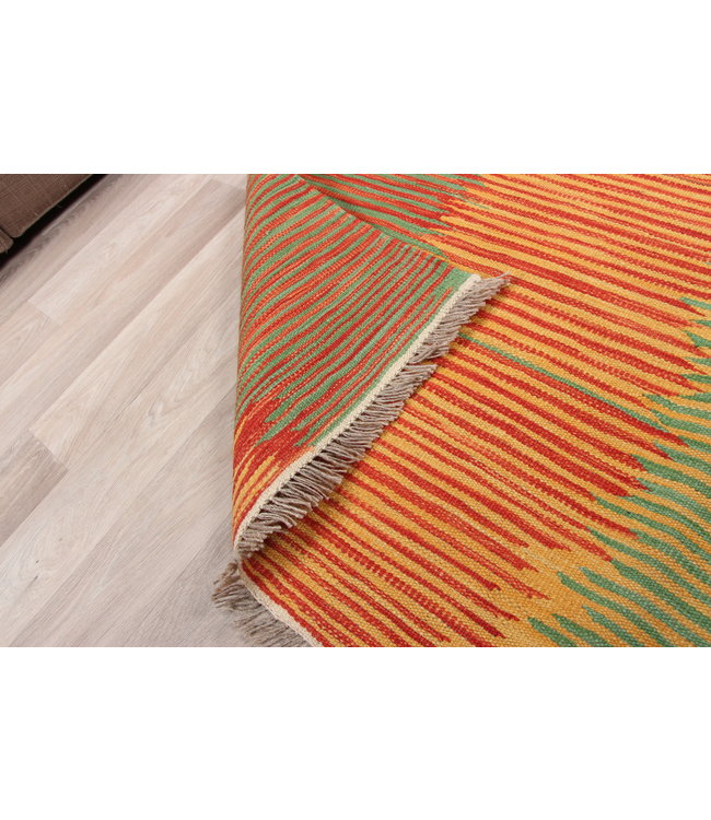 198x122cm Handmade Afghan modern Kilim Area Rug Wool Carpet