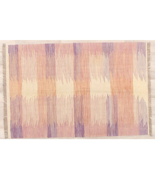 156x104cm  Handgeweven modern Kelim Tapijt Wol