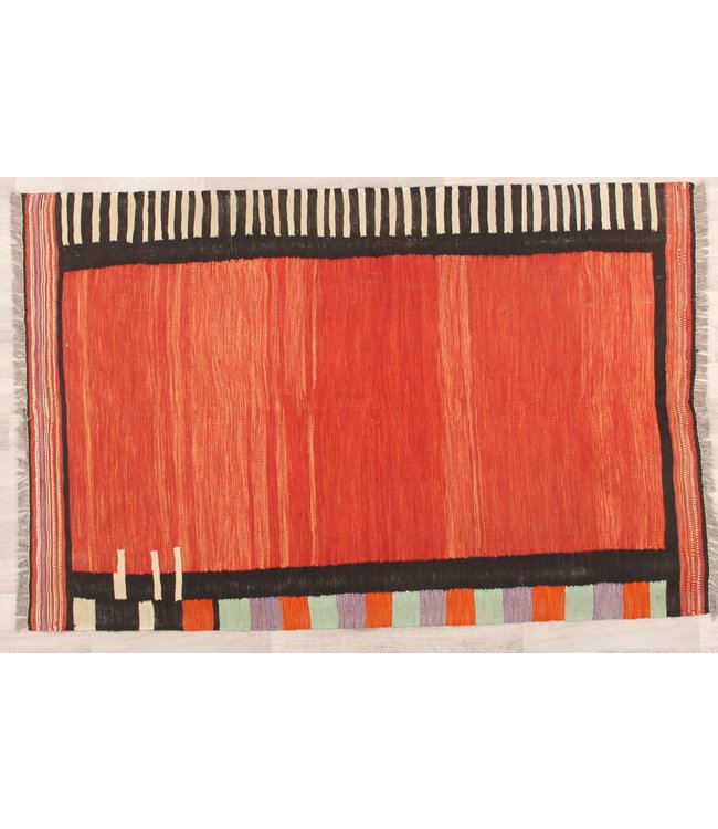 190x122cm  Handgeweven modern Kelim Tapijt Wol