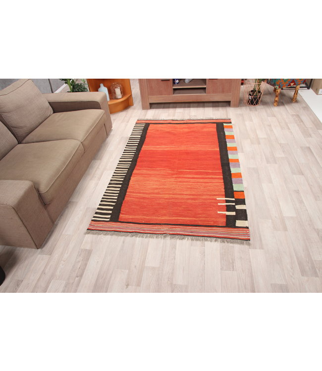 190x122cm Handmade Afghan modern Kilim Area Rug Wool Carpet