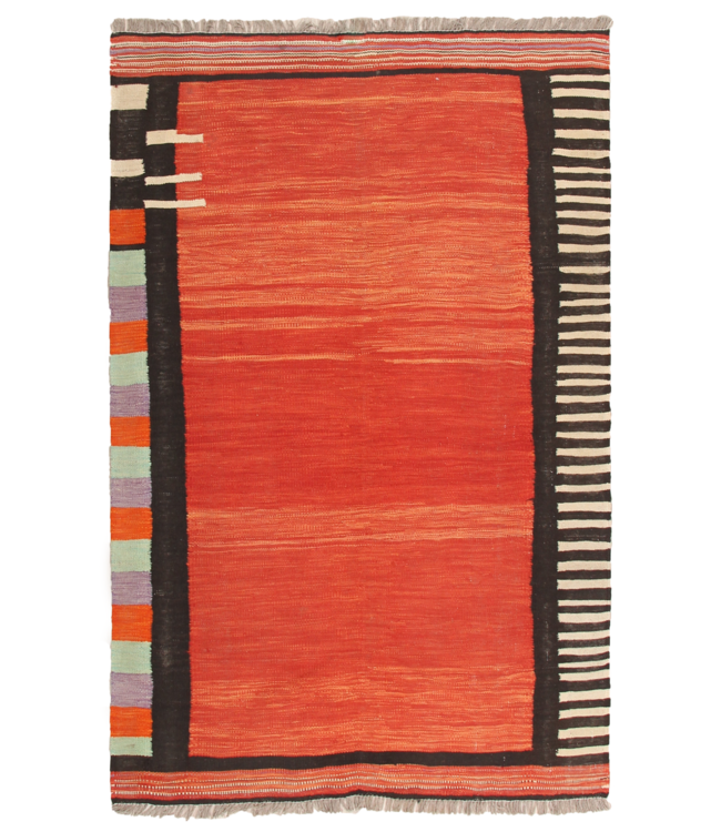 190x122cm  Handgeweven modern Kelim Tapijt Wol