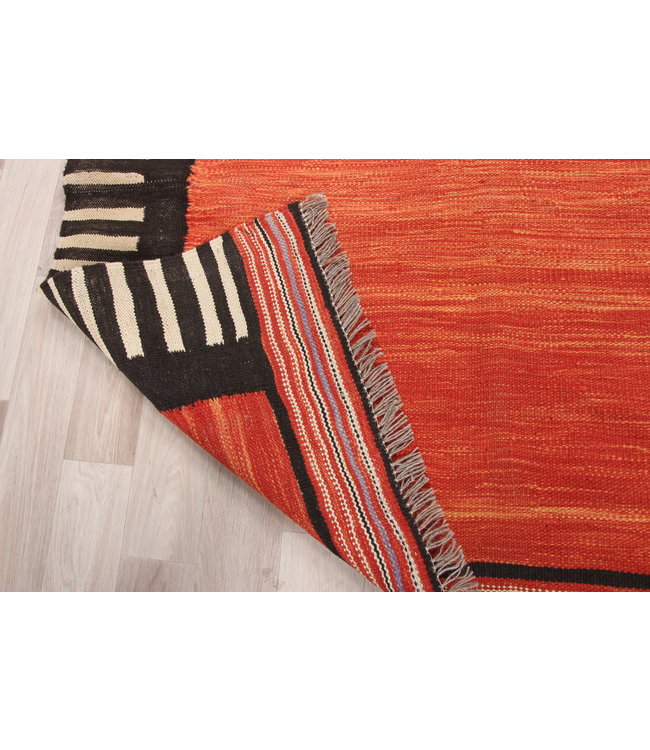 190x122cm  Handgeweven modern Kelim Tapijt Wol