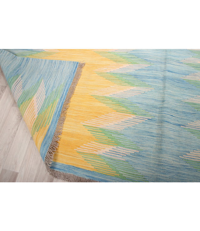 307x247cm Handgemacht modern Wolle Kelim Teppich