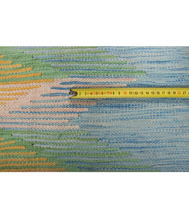 307x247cm Handmade Afghan modern Kilim Area Rug Wool Carpet