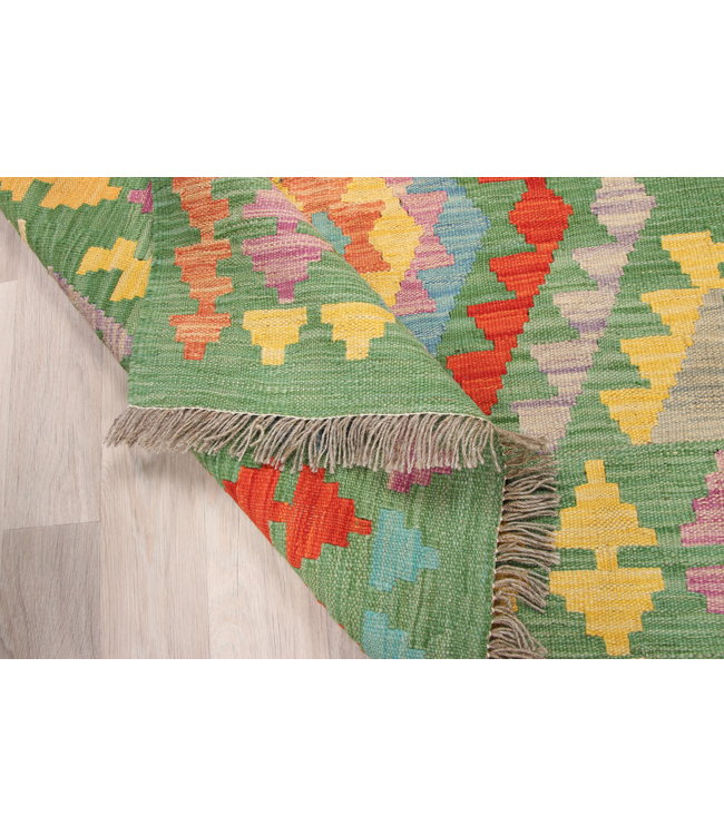 145x104cm Handgemacht traditionell Wolle Kelim Teppich