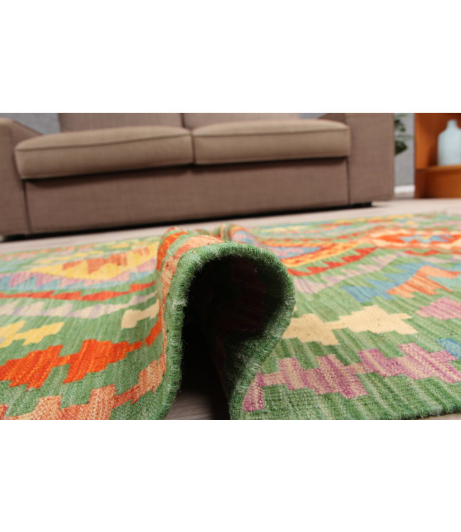 145x104cm Handmade Afghan traditional Kilim Area Rug Wool Carpet