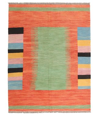 203x155cm Handmade Afghan modern Kilim Area Rug Wool Carpet