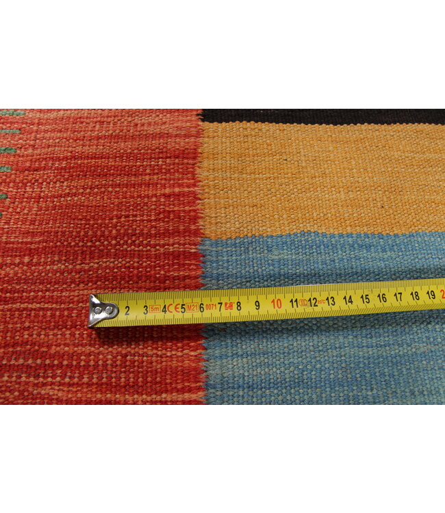 207x150cm  Handgeweven modern Kelim Tapijt Wol