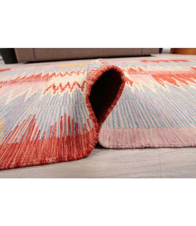 209x148cm Handmade Afghan modern Kilim Area Rug Wool Carpet
