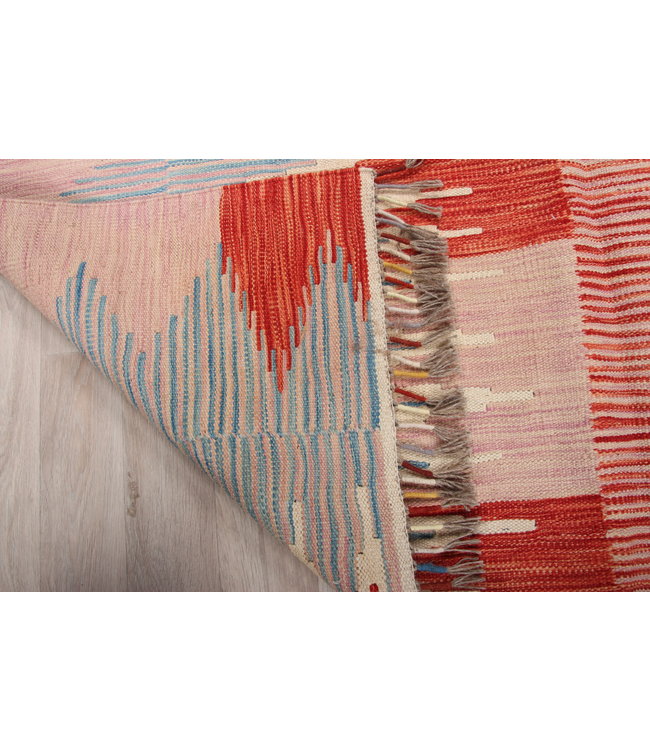 209x148cm Handmade Afghan modern Kilim Area Rug Wool Carpet