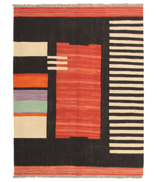 206x158cm Handgeweven modern Kelim Tapijt Wol 206x158cm Handgeweven modern Kelim Tapijt Wol