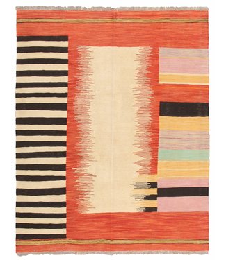 209x160cm Handmade Afghan modern Kilim Area Rug Wool Carpet