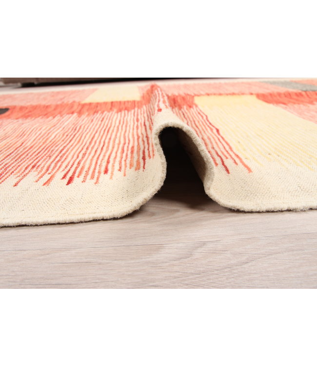 186x131cm Handmade Afghan modern Kilim Area Rug Wool Carpet