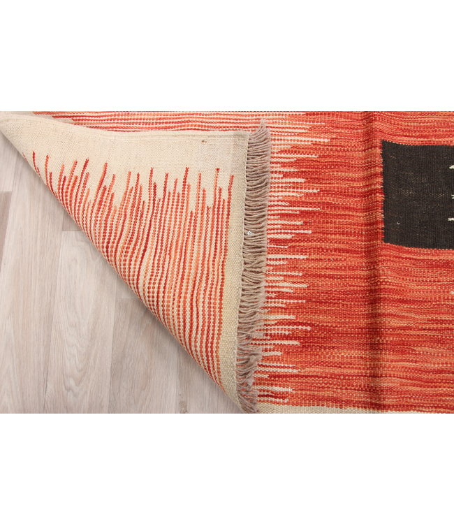 186x131cm Handmade Afghan modern Kilim Area Rug Wool Carpet