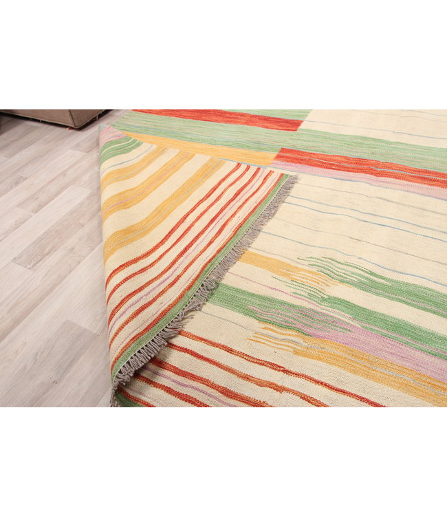 304x213cm Handgemacht modern Wolle Kelim Teppich