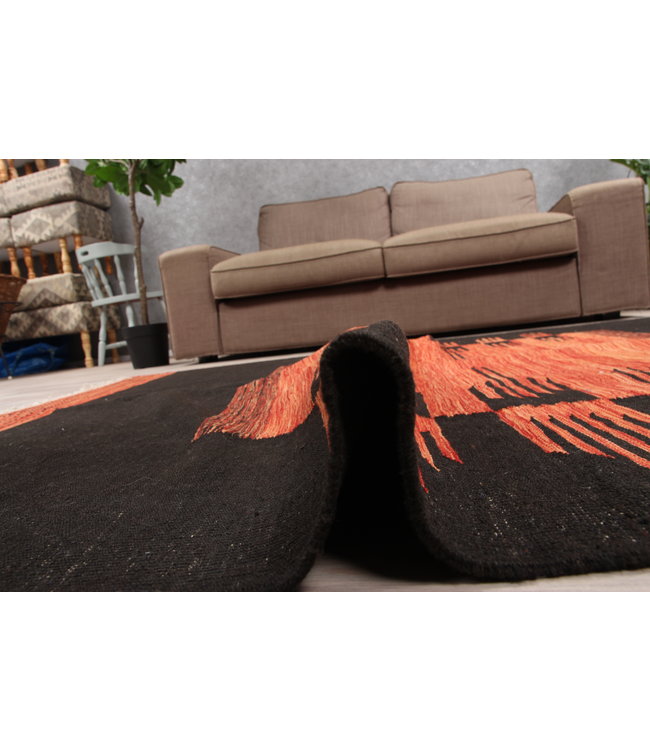 205x155cm  Handgeweven modern Kelim Tapijt Wol