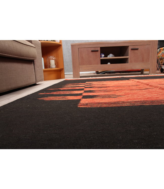 205x155cm Handmade Afghan modern Kilim Area Rug Wool Carpet