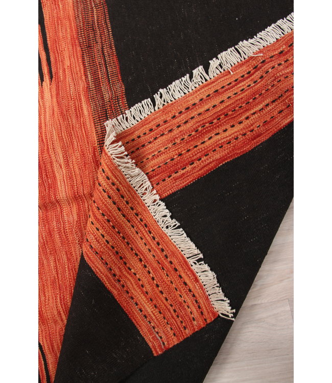 205x155cm  Handgeweven modern Kelim Tapijt Wol