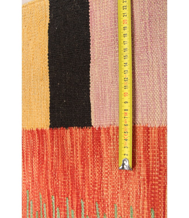 185x124cm Handmade Afghan modern Kilim Area Rug Wool Carpet