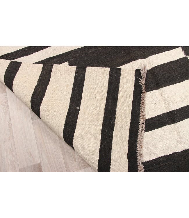 202x158cm  Handgeweven modern Kelim Tapijt Wol