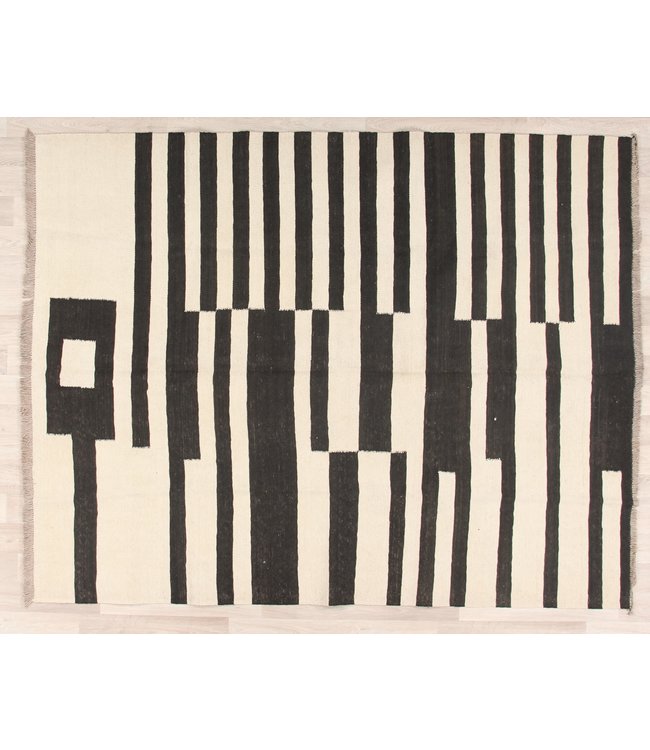 202x158cm Handgemacht modern Wolle Kelim Teppich