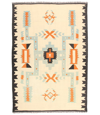 243x168cm Handmade Afghan modern Kilim Area Rug Wool Carpet