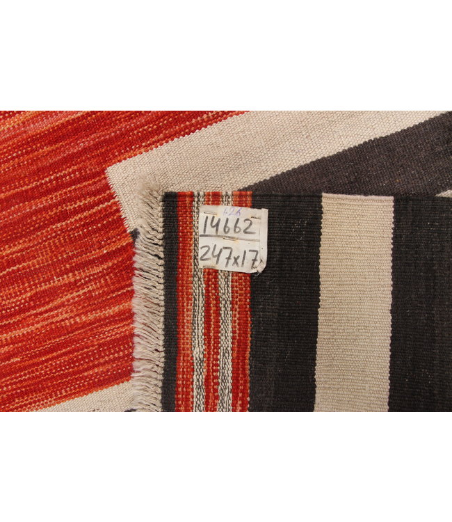 247x171cm Handmade Afghan modern Kilim Area Rug Wool Carpet