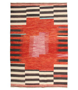 247x171cm Handgemacht modern Wolle Kelim Teppich