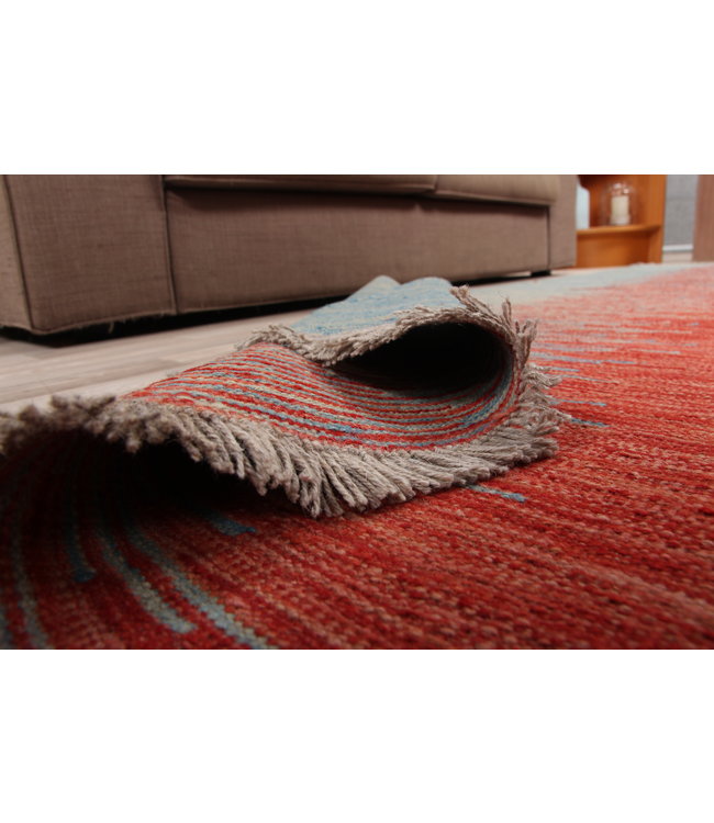 248x174cm Handgemacht modern Wolle Kelim Teppich