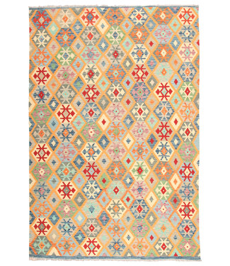 297x205cm  Handmade Afghan Traditioneel Kilim Area Rug Wool Carpet