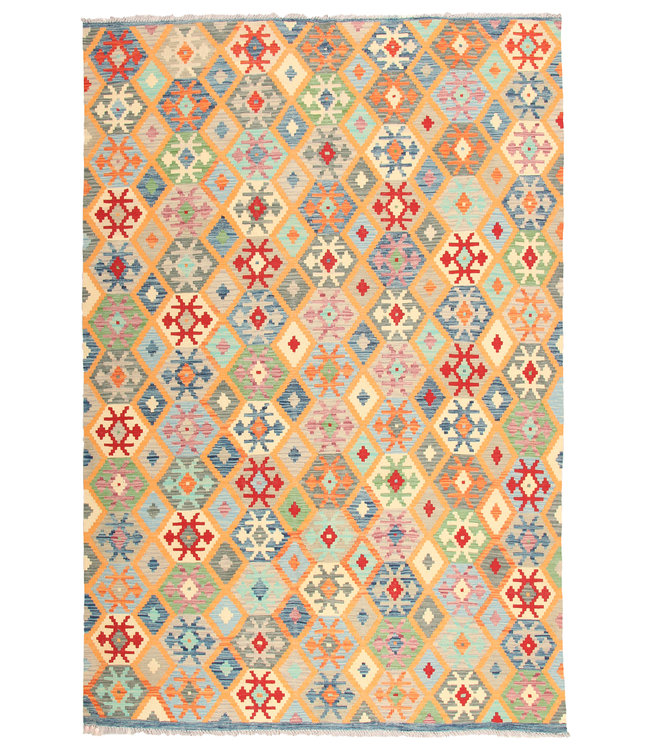 297x205 cm Handmade Afghan Traditioneel Kilim Area Rug Wool Carpet