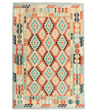 295x201cm Handgemacht Traditioneel Wolle Kelim Teppich
