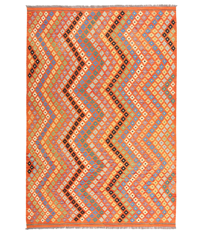 295x203 cm Handgemacht Traditioneel Wolle Kelim Teppich