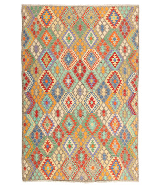 294x198cm  Handmade Afghan Traditioneel Kilim Area Rug Wool Carpet