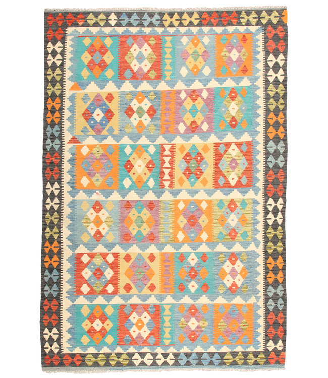 295x203 cm  Handgemacht Traditioneel Wolle Kelim Teppich