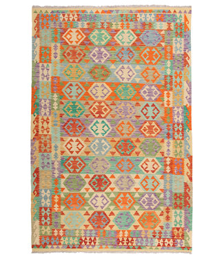 300x200cm  Handmade Afghan Traditioneel Kilim Area Rug Wool Carpet