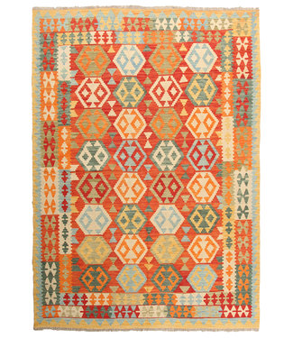 293x209cm Handgemacht Traditioneel Wolle Kelim Teppich