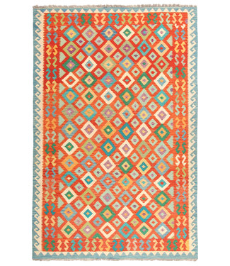 300x200cm Handgemacht Traditioneel Wolle Kelim Teppich
