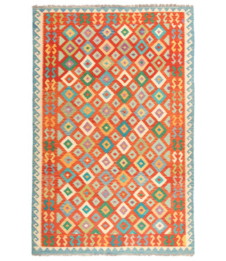 300x200cm  Handmade Afghan Traditioneel Kilim Area Rug Wool Carpet