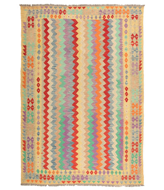 282x196cm  Handmade Afghan Traditioneel Kilim Area Rug Wool Carpet