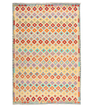 296x201cm Handgemacht Traditioneel Wolle Kelim Teppich