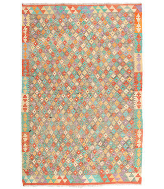 297x201cm  Handmade Afghan Traditioneel Kilim Area Rug Wool Carpet