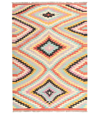 262x181cm  Handmade Afghan Traditioneel Kilim Area Rug Wool Carpet