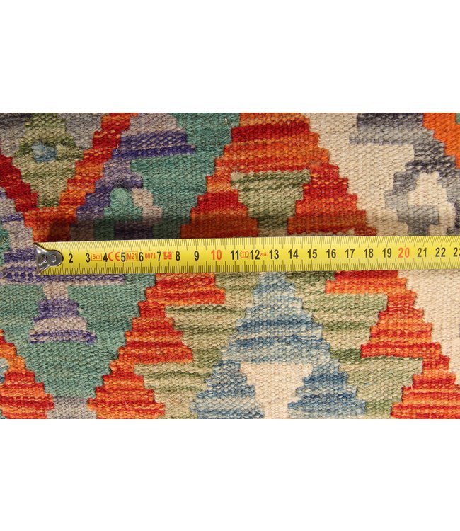 305x203cm Handmade Afghan traditioneel Kilim Area Rug Wool Carpet